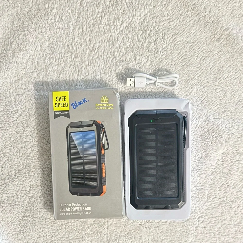 20000mAh Solar Power Bank Portable Charger USB Battery Pack for iPhone & Android